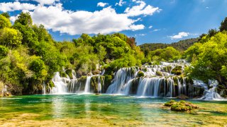 Waterfall In Krka National Park - Dalmatia Croatia Europe