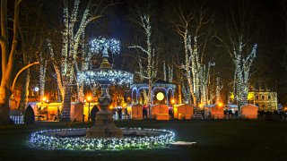Zagreb winter fountain - croatia europe Terra Balka