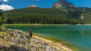 black lake - family trip montenegro Europe