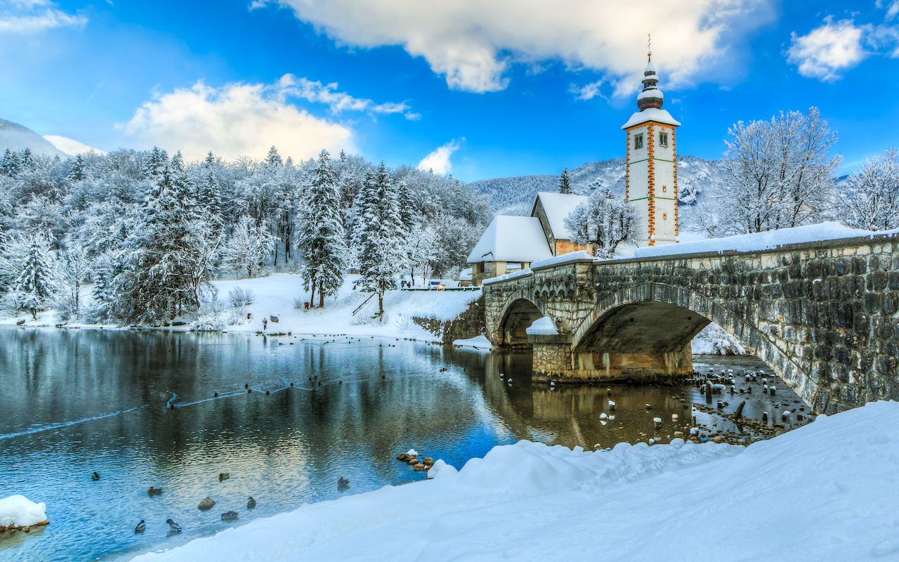 Winter in Bohinj Julian Alps - tailor-made tours Slovenia Europe